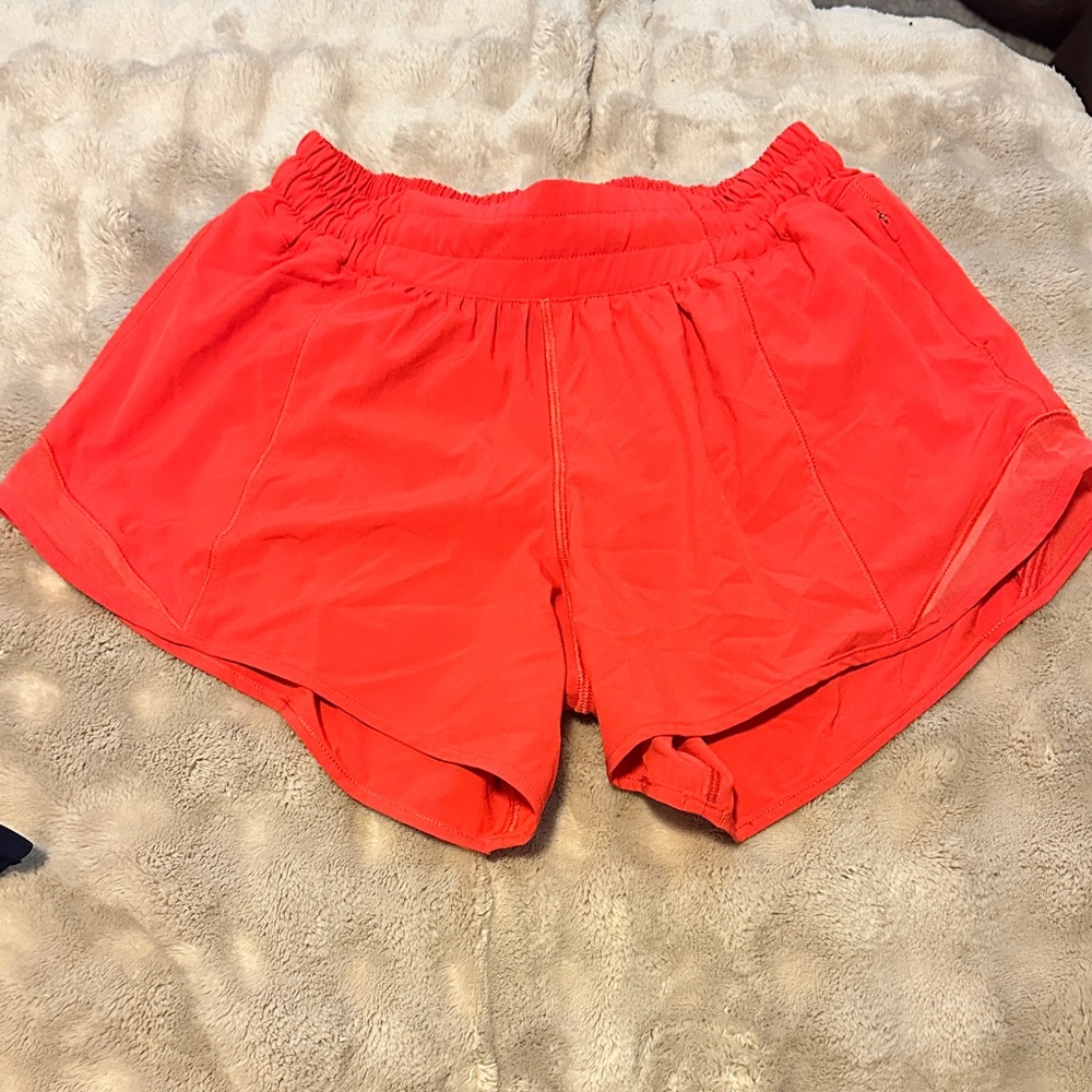 Lululemon Red Athletic Shorts
